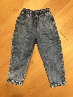 【GU シェフパンツ ケミカルウォッシュデニム 110cm】