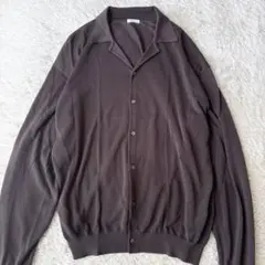 crepuscule Open collar knit shirt NAVY - メルカリ