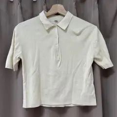 UNIQLO ニットポロシャツ Sサイズ　薄黄色　レディース