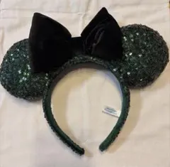 ディズニー カチューシャ スパンコール グリーン