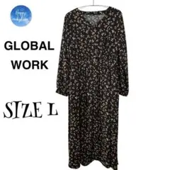 GLOBAL WORK グローバルワーク 花柄ロングワンピース Lサイズ
