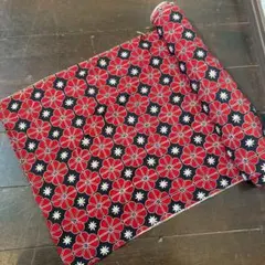 A*)様 ★送料無料★反物　着物　手芸　裁縫　布　着物生地　花柄　赤　薄手　26