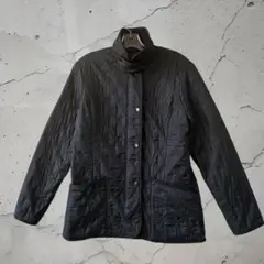 Barbour キルティングジャケット 10 黒 イングランド製 レディース