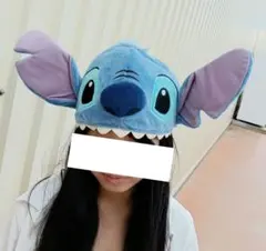 スティッチ ぬいぐるみキャップ　ディズニー