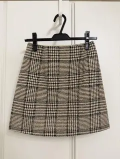 【GU】チェックミニスカート