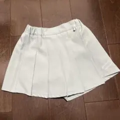 ライトグレー プリーツスカート ショートパンツ風