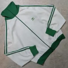 超希少⭐adidas80s西ドイツデサント社製ヴィンテージトラックジャケット緑白