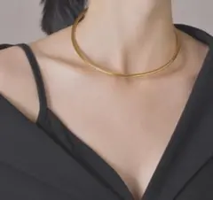 인기 골드 [초커] 목걸이 써지컬 스테인레스 스틸 심플