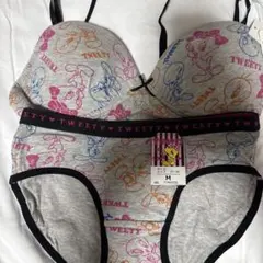 Tweety ブラジャーショーツセット グレー M