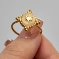 ☆人気☆ 高品質サージカルステンレス ヨーロピアンリング ゴールド 調節可能 金