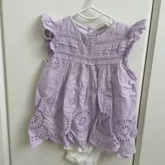 petit main 刺繍入りワンピース 80