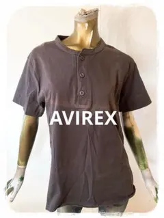 ☘️T19779☘️AVIREX 半袖 ヘンリーネック Tシャツ L