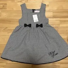 新品未使用　mezzo piano ワンピース　ジャンバースカート　千鳥柄