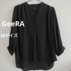 GeeRAタックデザインスキッパーブラウス(七分袖)　Mサイズのサムネイル