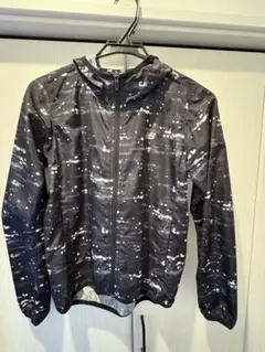 New Balance フルジップフードジャケット S 黒/白