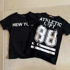 黒Tシャツ 130cm 2枚セットのサムネイル