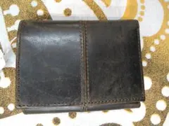三つ折り財布 ダークブラウン