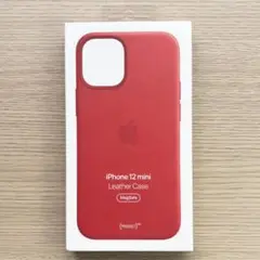 アップル純正 iPhone 12 mini レザーケース レッド