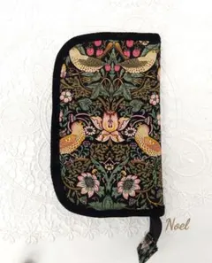 ウイリアムモリス 通帳 お薬手帳 母子手帳 マルチケース handmade