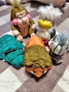 昭和レトロ　シャカシャカぬいぐるみ5体セットのサムネイル