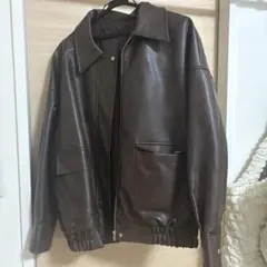 ブラウン レザージャケット