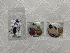 東武動物公園 忍たま 土井半助 しんベヱ イラストカード ホログラム缶バッジ