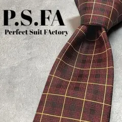 お*さ様 美品 パーフェクトスーツファクトリー ネクタイ チェック 高級シルク