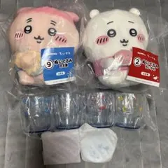 ちいかわ エニマイくじ 一番くじ ぬいぐるみ グラス 豆皿 セット