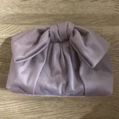 Francfranc　フランフラン　ベロアリボン ポーチ S ピンクのサムネイル