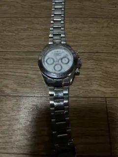 TECHNOSのクロノグラフ　ホワイト　デイトナタイプ