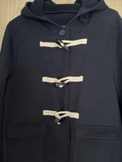 ショートダッフルコート風ネイビー薄手