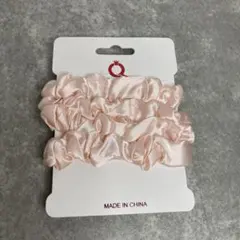 【シュシュ】ピンク ヘアゴム 4個セット