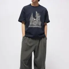 ［Adoon plain］ドローコードプリントTシャツのサムネイル