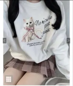 GRL♡ 그레일 뒤 기모 스웨트 탑스 pm544