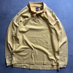 90s OLD GAP オールドギャップ 黄色 ポロシャツ 長袖