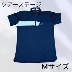 ツアーステージ　半袖ジップアップ　ポロシャツ　ネイビー　Mサイズのサムネイル