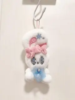 エスターバニー キーホルダー ぬいぐるみ 白 ピンク 約14cm