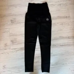 マタニティパンツ XL ブラック レギンス 裏起毛 ズボン 黒 お腹サポートのサムネイル