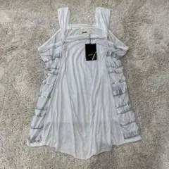 《未使用・タグ付き》furfur ファーファー　ロングワンピース　ボーダー　白