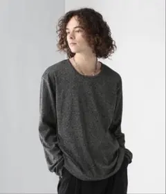 HARE ユルネックベーシックカットソー　グレー×ラメ　Sサイズのサムネイル