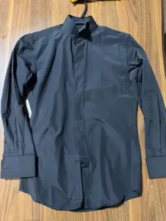 ウイングカラーシャツ ブライダルタキシード シャツブラック WAWAJAPAN