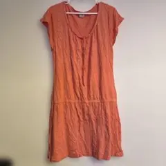 ESPRIT 半袖シャツワンピース XL オレンジレイヤード マタニティ重ね着のサムネイル