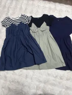 キッズ 半袖ワンピース 3点セット