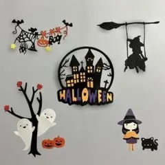 ハロウィン　Aセット　ハロウィン城　ペーパークラフト　ダイカット