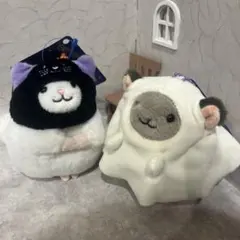 カルディ　KALDI なりきりチンチラマスコット　ハロウィン　黒猫　ゴースト