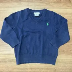 Ralph Lauren ネイビー Vネックセーター 24M