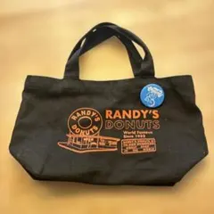 Randy’s Donuts ブラック ミニトート 缶バッジ　ロサンゼルス
