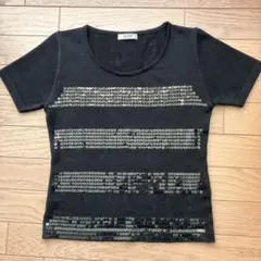 JUDY スパンコール ブラック 半袖サマーセーターのサムネイル