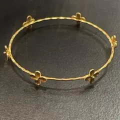 HENRY CUIR お花のブレスレット 黒色 - メルカリ