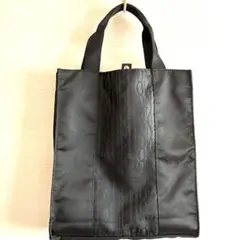 FAUCHON ブラックトートバッグ ロゴデザイン
